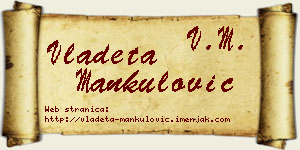 Vladeta Mankulović vizit kartica
